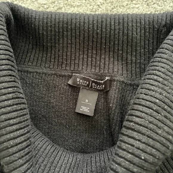 White House Black Market Black Cowl Neck Sweater - Picture 2 of 4